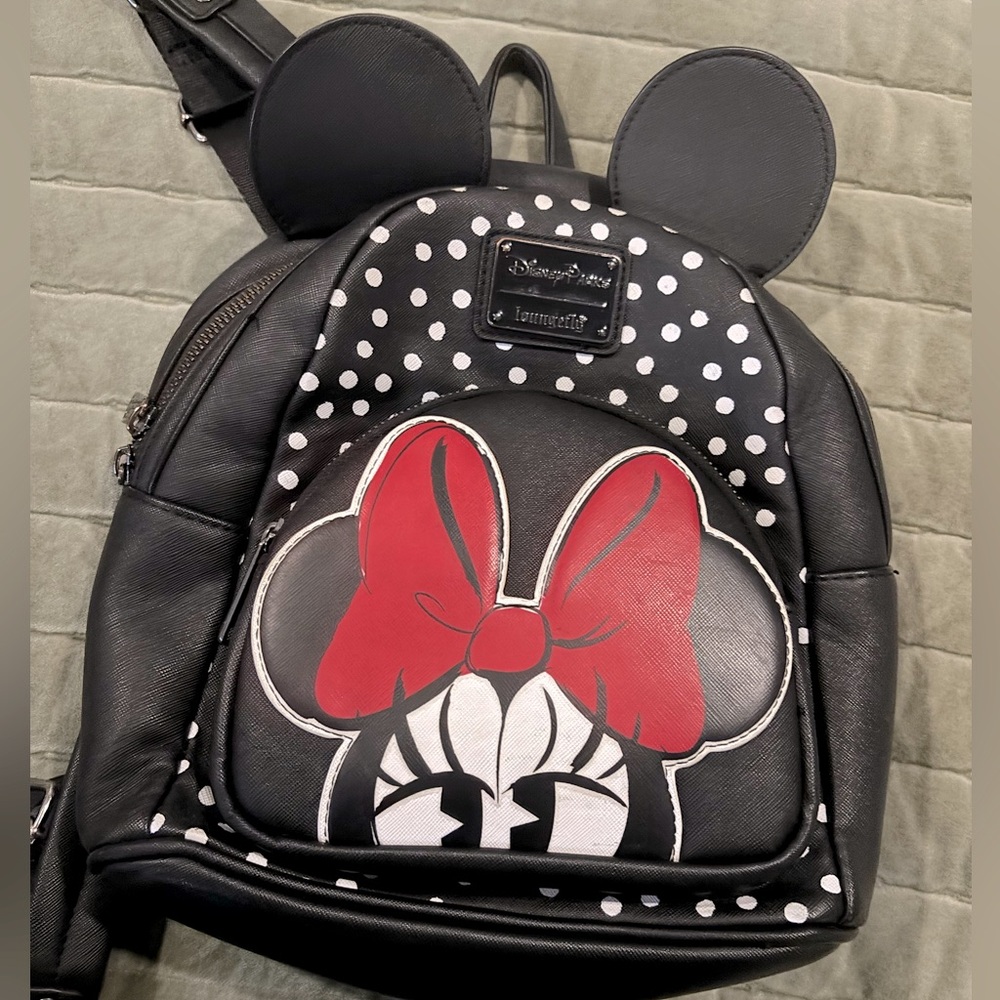 Disney Parks Loungefly Minnie Mouse Polka Dot Backpack